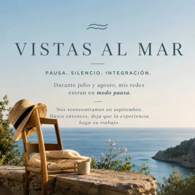 VISTAS AL MAREste espacio entra en modo Vistas al Mar.Durante julio y agosto no habrá publicaciones nuevas.Si te apetece seguir explorando, en el enlace de mi bio encontrarás un lugar desde el que acceder al blog, al podcast, a A Conscious Life y al libro Amazonas.Nos reencontramos en septiembre.Hasta entonces,vive. 🌿